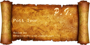 Pott Ivor névjegykártya